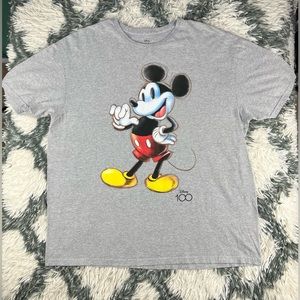 Disney Men’s Gray 100th Anniversary Mickey Mouse Size 2XL 50/52